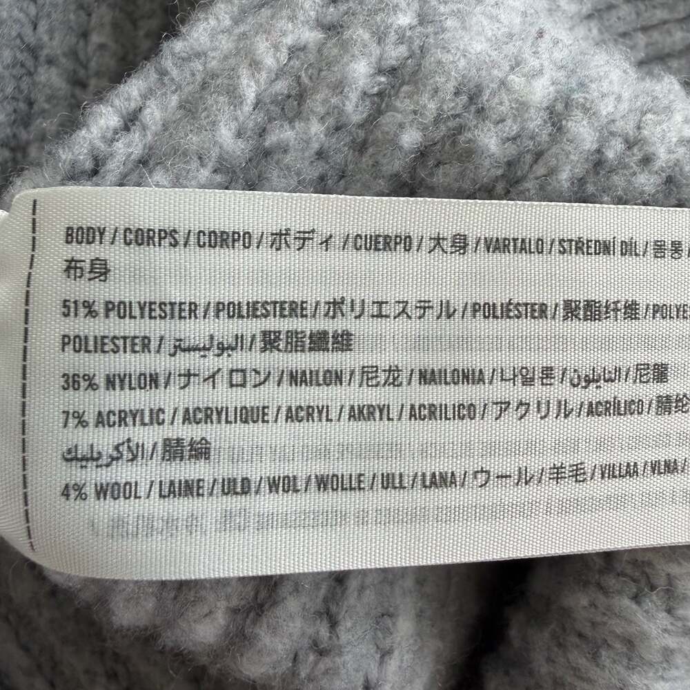Abercrombie & Fitch Gray Chunky Ribbed Knit Button-Up Cardigan Sweater XS - Picture 4 of 5